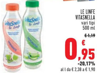 Conad LE LINFE VITASNELLA vari tipi 500 ml offerta