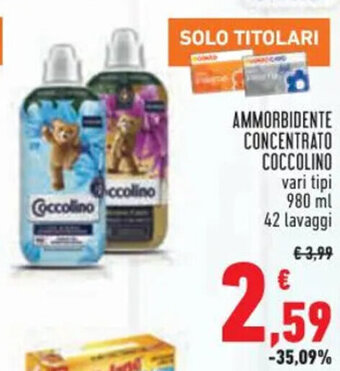 Conad AMMORBIDENTE CONCENTRATO COCCOLINO vari tipi 980 ml 42 lavaggi offerta