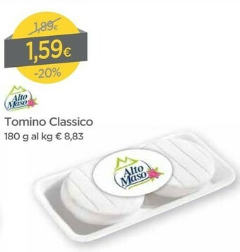 DPiù Alto Maso Tomino Classico 180 G offerta
