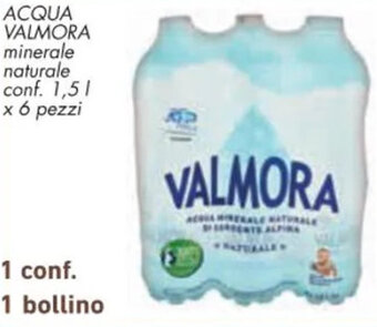 Conad ACQUA VALMORA minerale naturale conf. 1,5 l x 6 pezzi offerta
