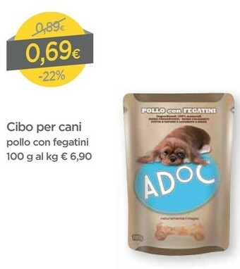 DPiù Adoc Cibo Per Cani Pollo Con Fegatini offerta