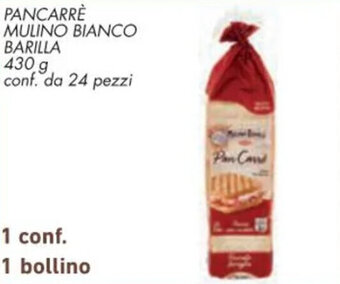 Conad PANCARRÈ MULINO BIANCO BARILLA 430 g conf. da 24 pezzi offerta