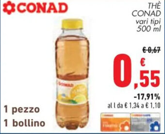Conad THÈ CONAD 500 ML offerta