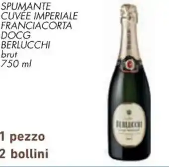 Conad SPUMANTE CUVÉE IMPERIALE FRANCIACORTA DOCG BERLUCCHI brut 750 ML offerta