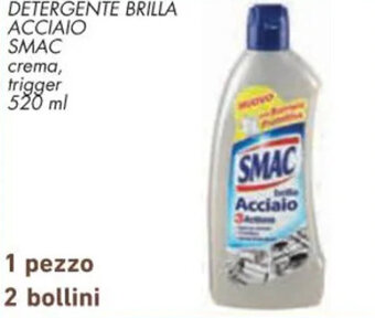 Conad DETERGENTE BRILLA ACCIAIO SMAC crema, trigger 520 ml offerta
