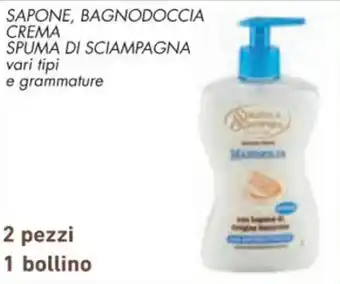 Conad SAPONE, BAGNODOCCIA CREMA SPUMA DI SCIAMPAGNA vari tipi e grammature offerta