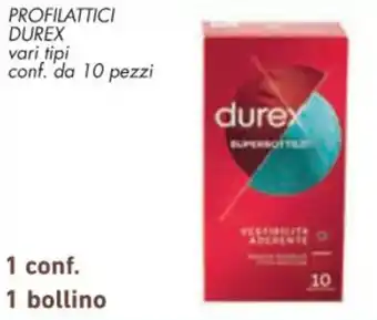 Conad PROFILATTICI DUREX vari tipi conf. da 10 pezzi offerta