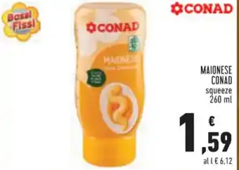 Conad MAIONESE CONAD squeeze 260 ml offerta
