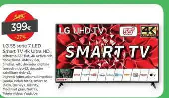 DPiù LG 55 Serie 7 LED Smart Tv 4K Ultra HD offerta