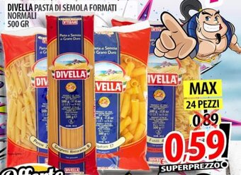 Il Genio Supermercato DIVELLA PASTA DI SEMOLA FORMATI NORMALI 500 GR offerta