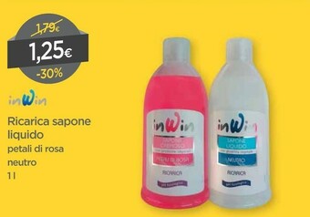 DPiù In win Ricarica Sapone Liquido Petali Di Rosa/ Neutro offerta