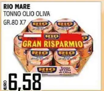 Big Food RIO MARE TONNO OLIO OLIVA GR.80 X7 offerta