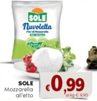 Quick Sisa SOLE Mozzarella all'etto offerta