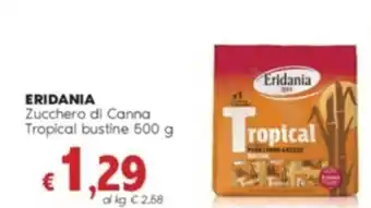 ERIDANIA Zucchero di Canna Tropical bustine 500 g