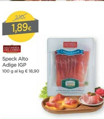 DPiù Salumeria del corso Speck Alto Adige IGP offerta