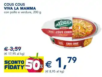 Esselunga COUS COUS VIVA LA MAMMA con pollo e verdure, 200 g offerta
