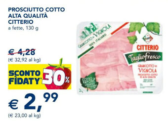 Esselunga PROSCIUTTO COTTO ALTA QUALITÀ CITTERIO a fette, 130 g offerta
