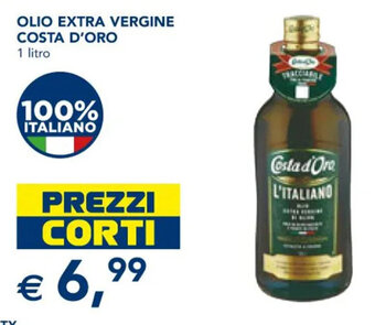Esselunga OLIO EXTRA VERGINE COSTA D'ORO 1 litro offerta