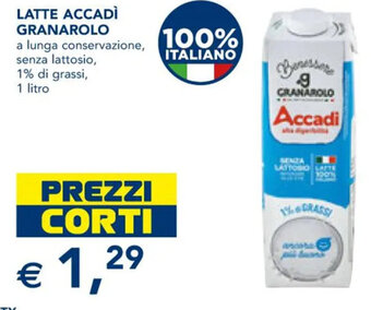 LATTE ACCADÌ GRANAROLO 1 Litro