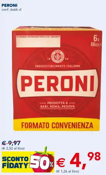 Esselunga PERONI conf. 6x66 cl offerta