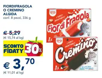 Esselunga FIORDIFRAGOLA O CREMINO ALGIDA conf. 8 pezzi, 336 g offerta
