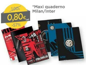 DPiù Maxi Quaderno Milan/Inter offerta