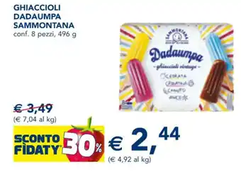 Esselunga GHIACCIOLI DADAUMPA SAMMONTANA conf. 8 pezzi, 496 g offerta