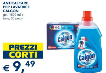 Esselunga ANTICALCARE PER LAVATRICE CALGON gel, 1500 ml o tabs, 30 pezzi offerta
