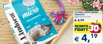 Esselunga LETTIERA WHITE MICRO LINDOCAT agglomerante, 8 litri offerta