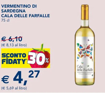 Esselunga VERMENTINO DI SARDEGNA CALA DELLE FARFALLE 75 cl offerta
