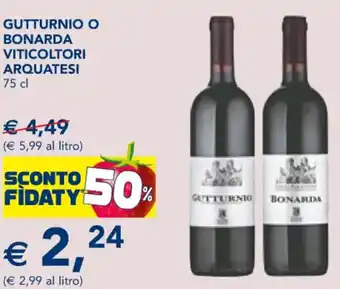 GUTTURNIO O BONARDA VITICOLTORI ARQUATESI 75 cl