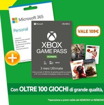 Expert Microsoft Xbox Game Pass offerta