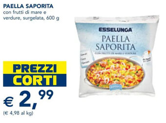 PAELLA SAPORITA con frutti di mare e verdure, surgelata, 600 g