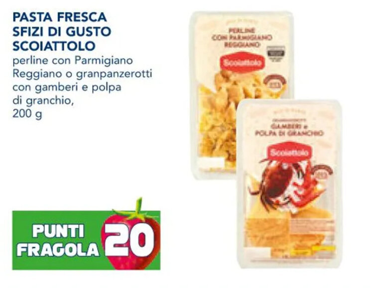 PASTA FRESCA SFIZI DI GUSTO SCOIATTOLO perline con Parmigiano Reggiano 200 g offerta di Esselunga
