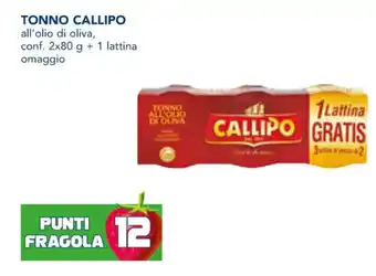 Esselunga TONNO CALLIPO all'olio di oliva, conf. 2x80 g + 1 lattina omaggio offerta