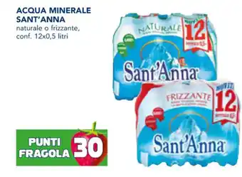 Esselunga ACQUA MINERALE SANT'ANNA naturale o frizzante, conf. 12x0,5 litri offerta
