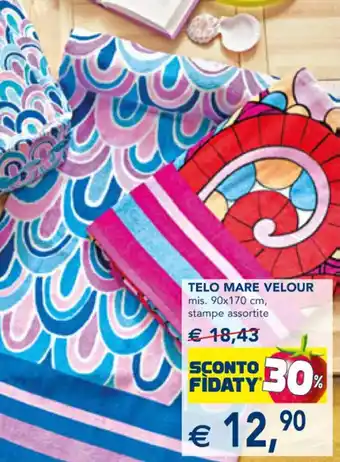 Esselunga TELO MARE VELOUR mis. 90x170 cm, stampe assortite offerta