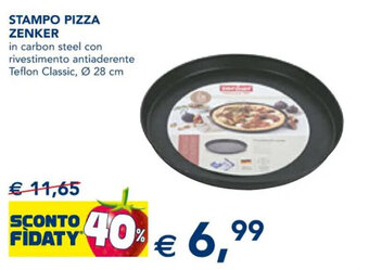 Esselunga STAMPO PIZZA ZENKER in carbon steel con rivestimento antiaderente Teflon Classic, Ø 28 cm offerta