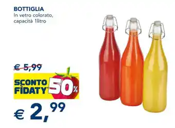 Esselunga BOTTIGLIA In vetro colorato, capacità 1 litro offerta