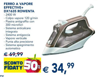 Esselunga FERRO A VAPORE EFFECTIVE+ DX1635 ROWENTA offerta
