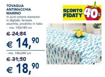 Esselunga TOVAGLIA ANTIMACCHIA MARINO mis. 140x240 cm offerta