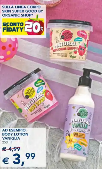 SKIN SUPER GOOD BY ORGANIC SHOP BODY LOTION VANIGLIA 250 ml