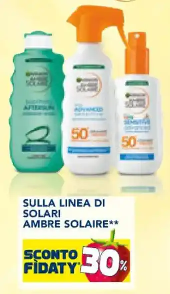 Esselunga SULLA LINEA DI SOLARI AMBRE SOLAIRE** offerta