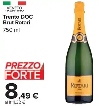 Carrefour Trento DOC Brut Rotari 750 ml offerta