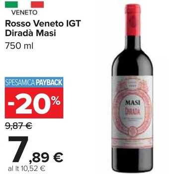 Carrefour Rosso Veneto IGT Diradà Masi 750 ml offerta