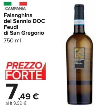 Carrefour Falanghina del Sannio DOC Feudi di San Gregorio 750 ml offerta