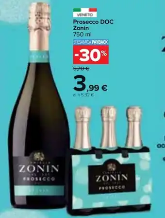 Carrefour Prosecco DOC Zonin 750 ml offerta