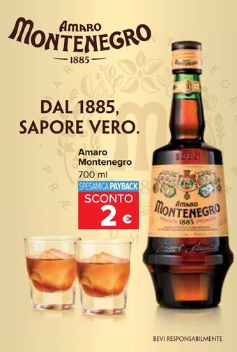 Carrefour Amaro Montenegro 700 ml offerta
