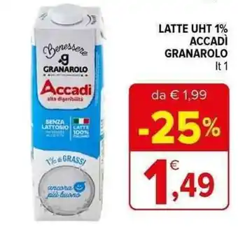 Iperal LATTE UHT 1% ACCADÌ GRANAROLO lt 1 offerta