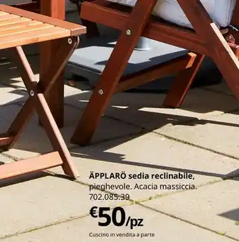 IKEA Applaro Sedia Reclinabile Pieghevole 702.085.39 offerta